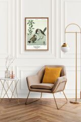 Kuşlar Ahşap Çerçeveli Tablo 23 x 30