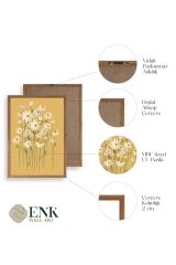 Çiçek Üçlü Ahşap Çerçeveli Tablo 50 x 70