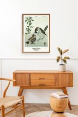Kuşlar Ahşap Çerçeveli Tablo 50 x 70