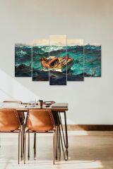 Deniz Manzarası 5 Parçalı Mdf Tablo 60 x 100