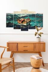 Deniz Manzarası 5 Parçalı Mdf Tablo 60 x 100
