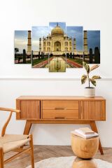 Taç Mahal 5 Parçalı Mdf Tablo 60 x 100