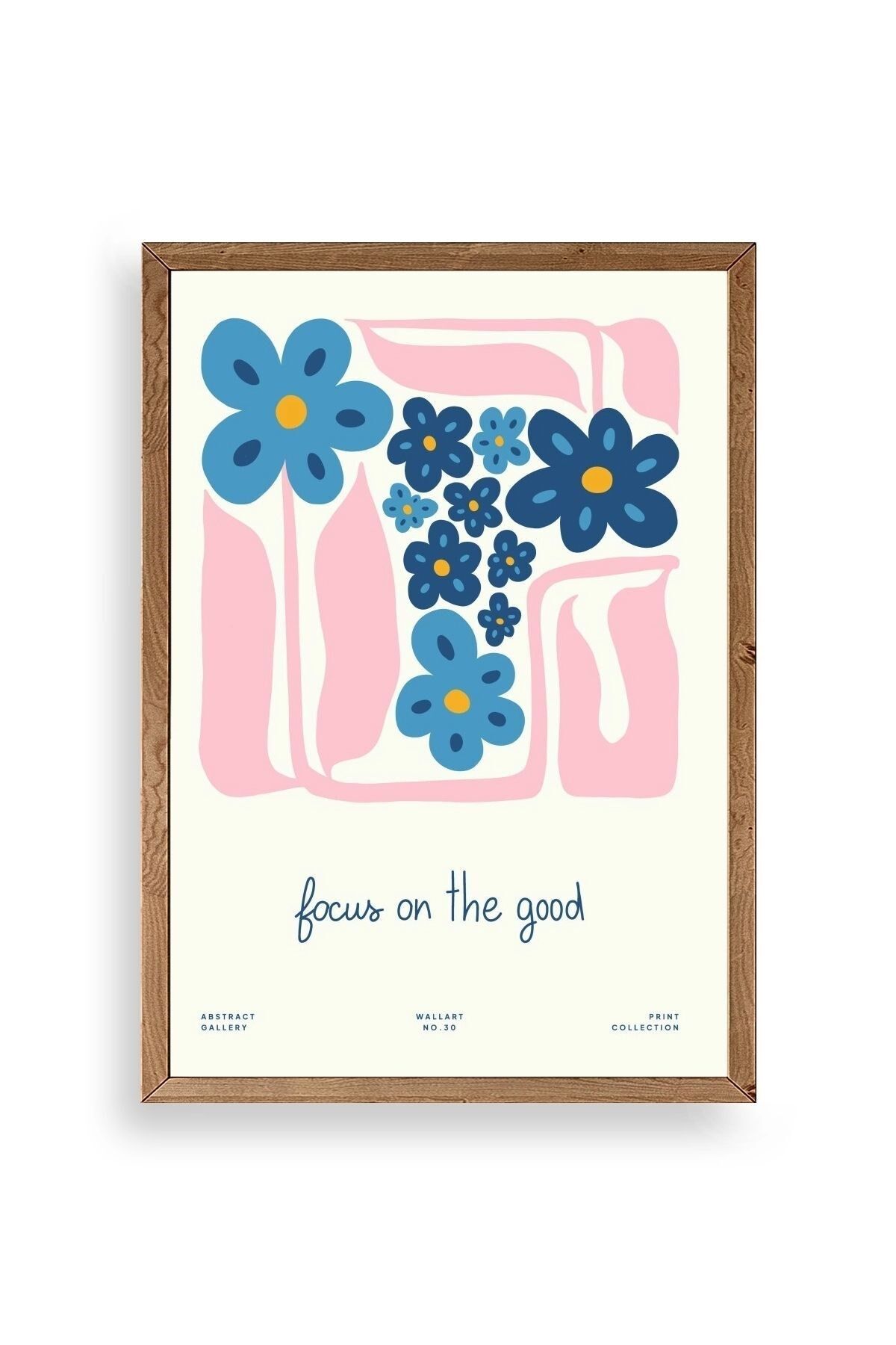 Çiçekler Ahşap Çerçeveli Tablo 23 x 30