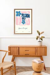 Çiçekler Ahşap Çerçeveli Tablo 23 x 30