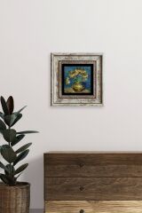 Van Gogh Çerçeveli Taş Tablo 20 cm