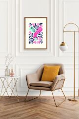 Soyut Ahşap Çerçeveli Tablo 50 x 70