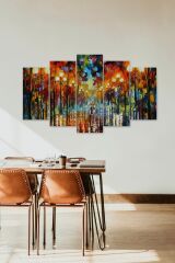 Deniz Manzarası 5 Parçalı Mdf Tablo 60 x 100