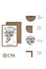 Recycle Ahşap Çerçeveli Tablo 23 x 30