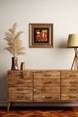 Gustav Klimpt Çerçeveli Taş Tablo 20 cm