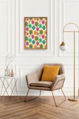 Çiçekler Ahşap Çerçeveli Tablo 23 x 23