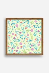 Çiçek Ahşap Çerçeveli Tablo 23 x 23