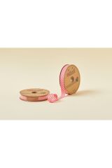 Biye Ekoseli Katlı E03 Kırmızı 2 cm 25 Metre %65 Koton %35 Polyester