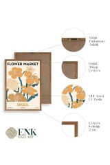 Çiçek Pazarı Ahşap Çerçeveli Tablo 17 x 23