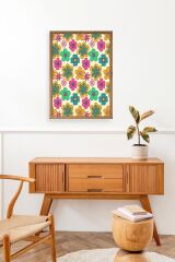 Çiçekler Ahşap Çerçeveli Tablo 50 x 70