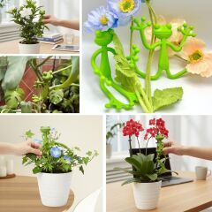 BUFFER® Kurbağa Şeklinde Bitki Sabitleyici – Bahçe ve İç Mekan Bitkileri İçin Dal ve Gövde Destek Aparatı, Çok Amaçlı Bitki Tutucu Klips