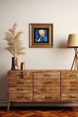 Van Gogh Çerçeveli Taş Tablo 20 cm