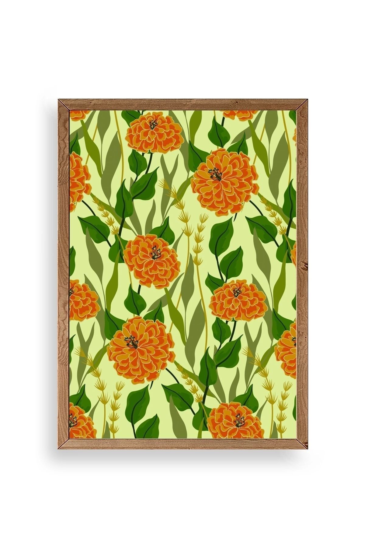 Çiçekler Ahşap Çerçeveli Tablo 23 x 30