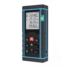 BUFFER® Profesyonel 40 Metre Dijital Lazer Metre Ölçüm Cihazı-LCD Ekranlı,Su Terazili,Pisagor Ölçüm Fonksiyonlu,20 Kayıt Hafızalı,Hassas Lazer Ölçer