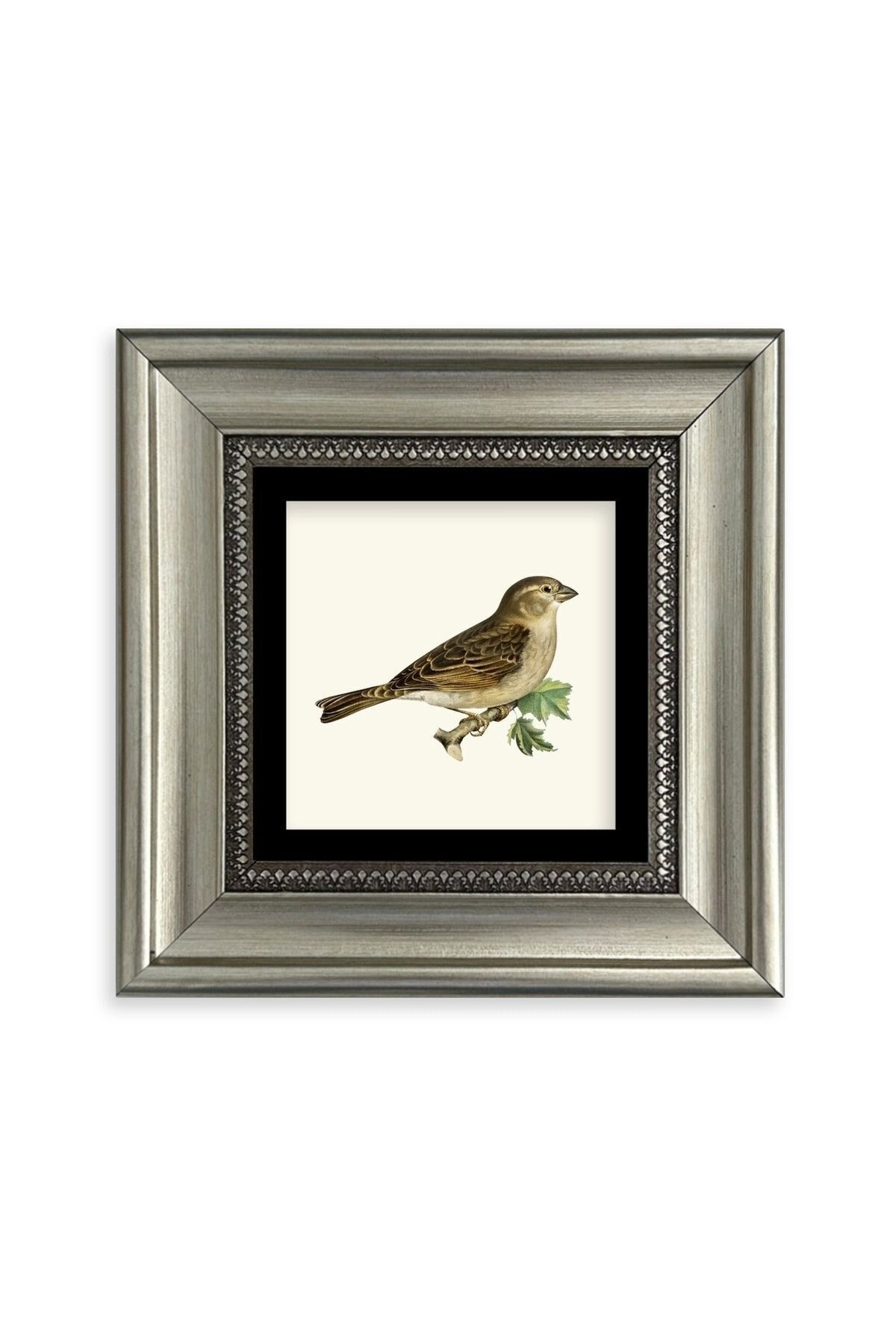 Serçe Çerçeveli Taş Tablo 20 cm