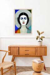 Kadın Ahşap Çerçeveli Tablo 23 x 30