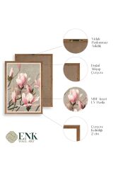 Magnolia Flowers Ahşap Çerçeveli Tablo 50 x 70