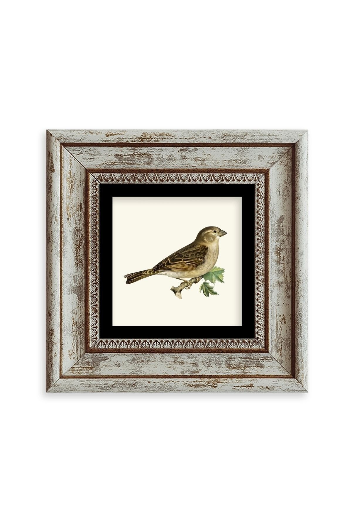 Serçe Çerçeveli Taş Tablo 20 cm