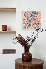 Soyut Ahşap Çerçeveli Tablo 50 x 50