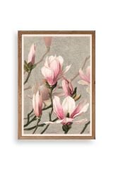 Magnolia Flowers Ahşap Çerçeveli Tablo 23 x 30