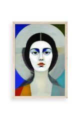 Kadın Ahşap Çerçeveli Tablo 50 x 70