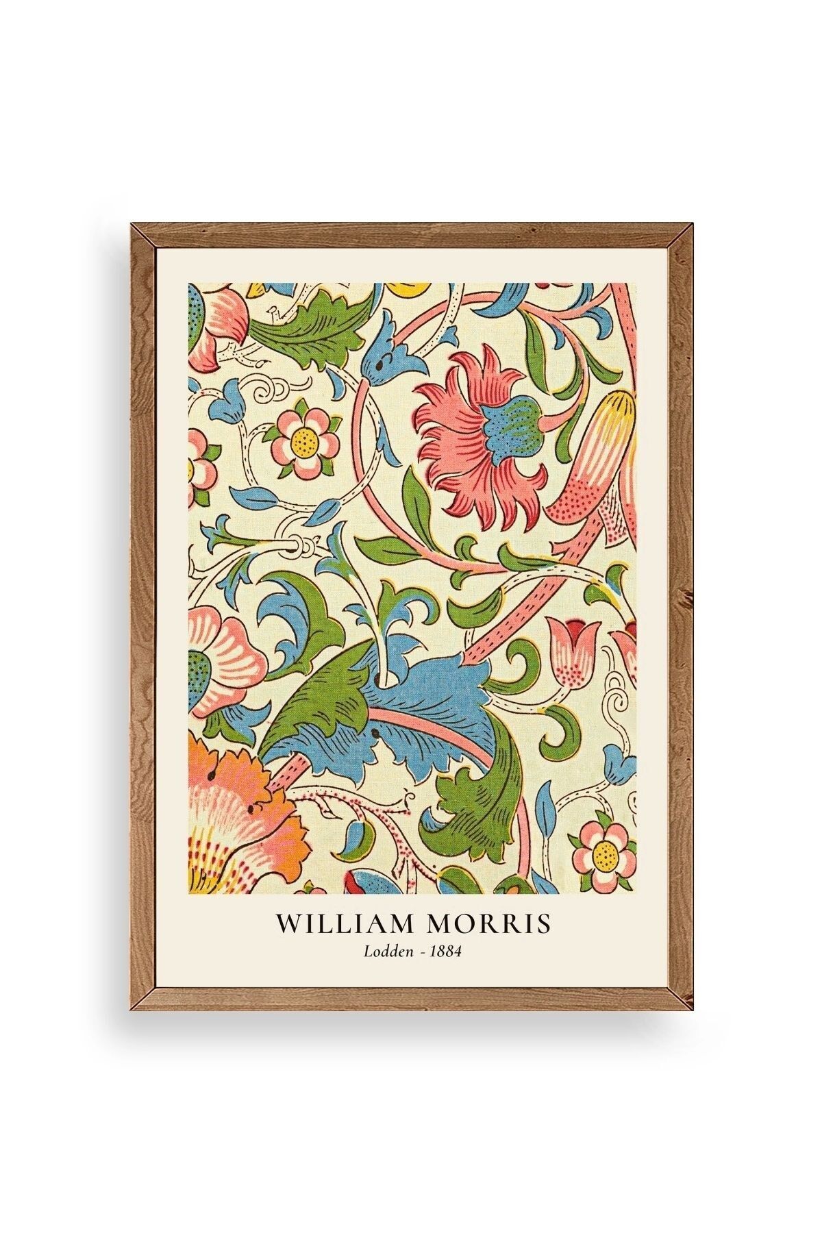 William Morris Ahşap Çerçeveli Tablo 17 x 23