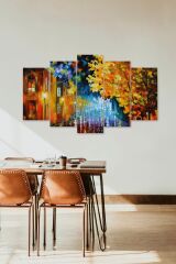 Deniz Manzarası 5 Parçalı Mdf Tablo 60 x 100