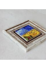 Vincent Van Gogh Çerçeveli Taş Tablo , Çerçeveli Taş Duvar Dekoru 20 cm