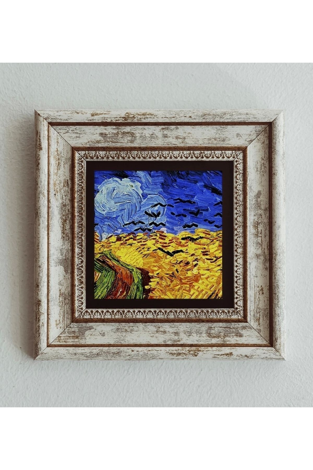 Vincent Van Gogh Çerçeveli Taş Tablo , Çerçeveli Taş Duvar Dekoru 20 cm