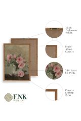 Çiçek Üçlü Ahşap Çerçeveli Tablo 23 x 30