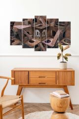 Düşündüren Manzara 5 Parçalı Mdf Tablo 60 x 100