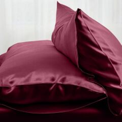 Antibakteriyel Terletmeyen İpek Saten Yastık Kılıfı 2'li 50x70 Bordo