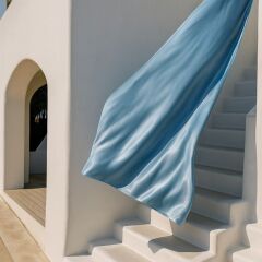 Antibakteriyel Terletmeyen İpek Saten Yastık Kılıfı 2'li 50x70 Mavi