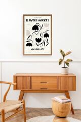 Çiçek Ahşap Çerçeveli Tablo 30 x 42