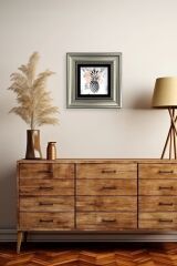 Ananas Çerçeveli Taş Tablo 20 cm