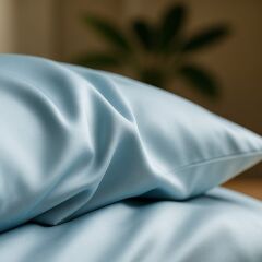 Antibakteriyel Terletmeyen İpek Saten Yastık Kılıfı 2'li 50x70 Mavi