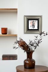 Ananas Çerçeveli Taş Tablo 20 cm