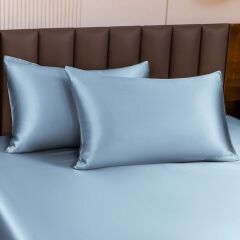 Antibakteriyel Terletmeyen İpek Saten Yastık Kılıfı 2'li 50x70 Mavi