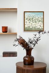 Çiçekler Ahşap Çerçeveli Tablo 50 x 50