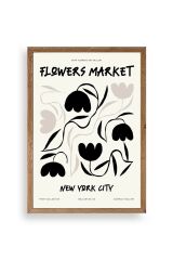 Çiçek Ahşap Çerçeveli Tablo 50 x 70