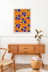 Çiçekler Ahşap Çerçeveli Tablo 30 x 42