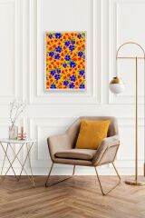 Çiçekler Ahşap Çerçeveli Tablo 30 x 42