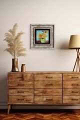 Van Gogh Çerçeveli Taş Tablo 20 cm