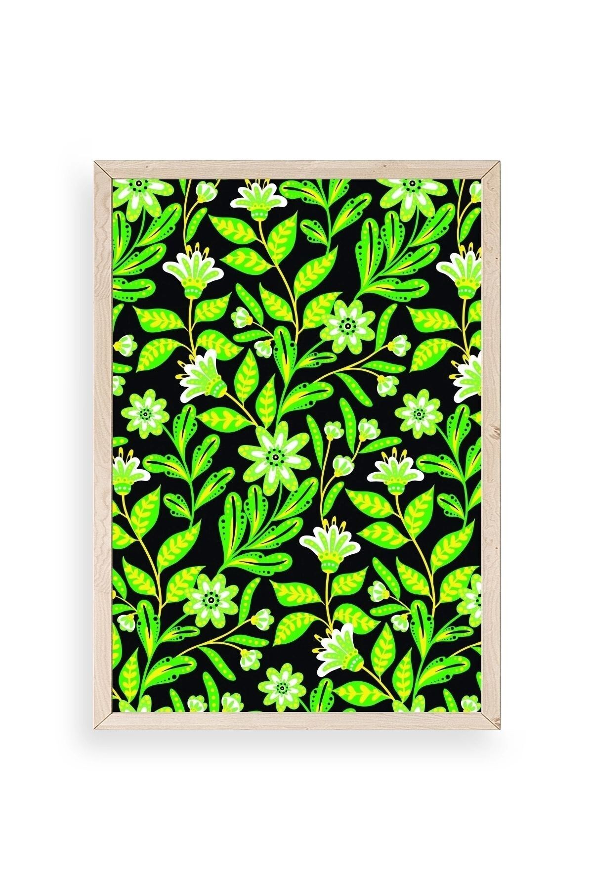 Yapraklar Ahşap Çerçeveli Tablo 17 x 23