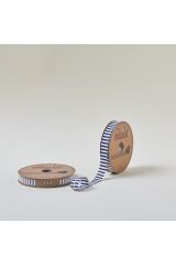 Biye Kalın Çizgili Katlı F10 indigo 2 cm 25 Metre %65 Koton %35 Polyester