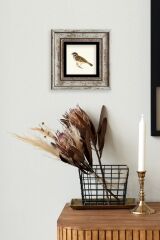 Daldaki Serçe Çerçeveli Taş Tablo 20 cm